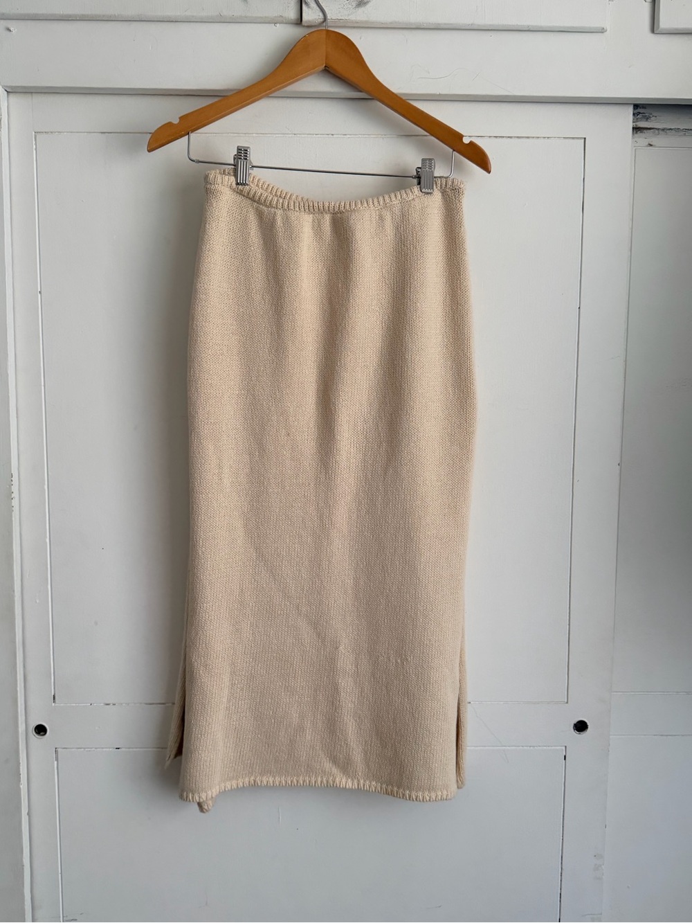 St. Agni Knit Cotton Skirt with Slit